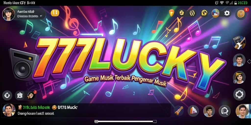 Tampilan gameplay menarik dari <strong>777LUCKY</strong> yang menunjukkan pemain menikmati musik.