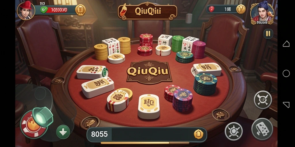 Tampilan gameplay QiuQiu yang seru dan menarik.