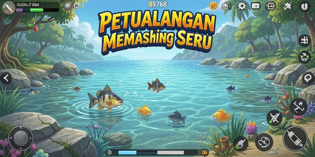 Tangkapan ikan besar dalam gameplay Fishing yang menantang di 8768.