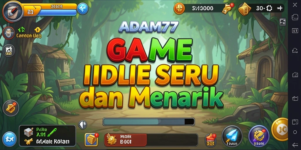 Tampilan gameplay ADAM77 yang menarik dan penuh warna.