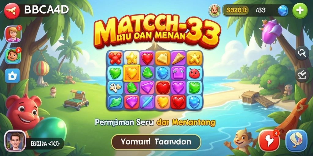 Tampilan gameplay seru dalam BBCA4D yang penuh warna.