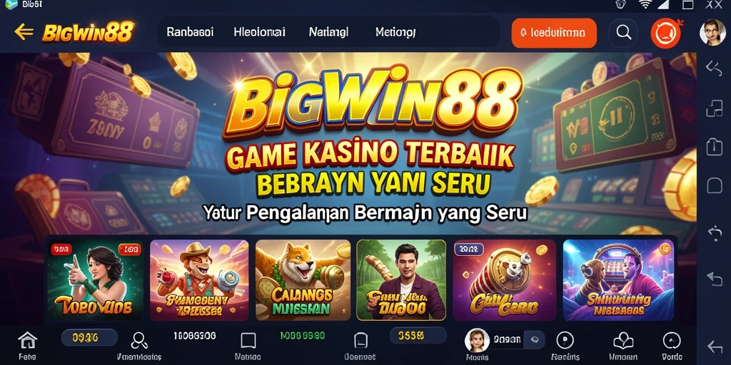 Tampilan gameplay Kasino yang menarik dan interaktif di BIGWIN88.