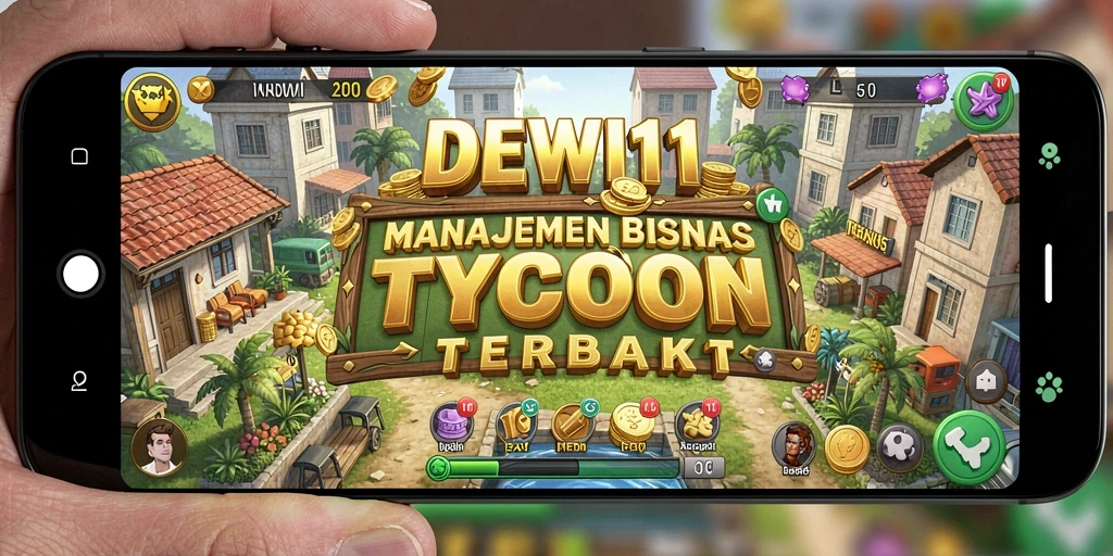 Tampilan gameplay seru dan dinamis dalam DEWI11 Tycoon.
