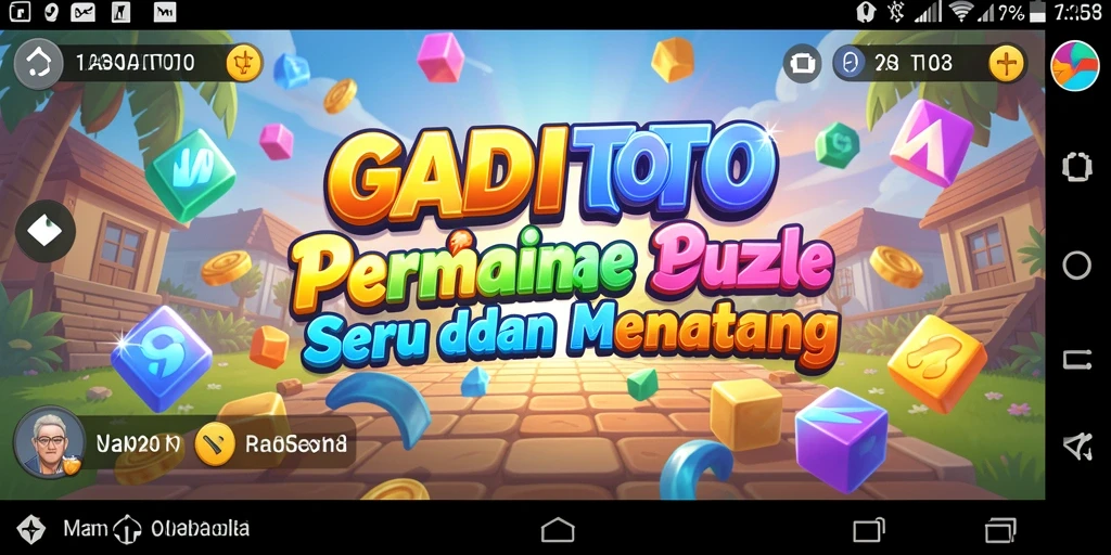 Screenshot GADAITOTO menampilkan gameplay seru dan tantangan Puzzle.