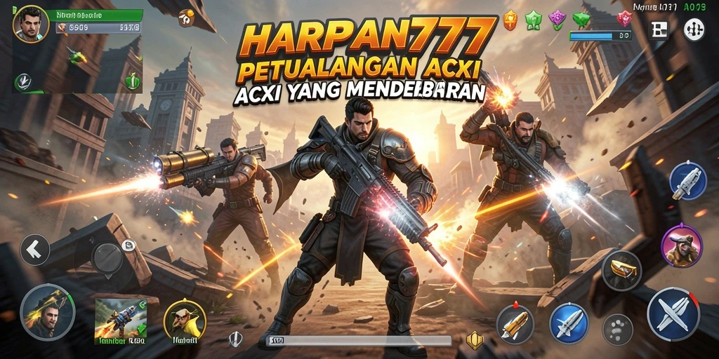 Screenshot menunjukkan aksi mendebarkan dalam gameplay HARAPAN777.