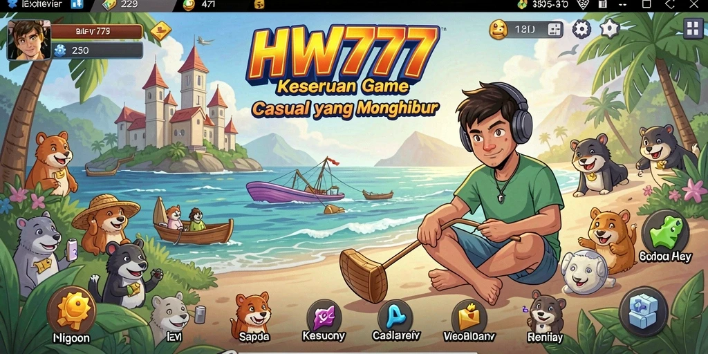 Screenshot gameplay HW777 yang menunjukkan tantangan menyenangkan dan grafis menarik.