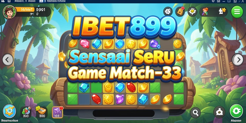 Tangkapan layar permainan IBET899 menampilkan aksi seru dalam game Match-3.