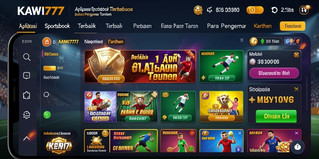 Tampilan antarmuka pengguna KAWI777 yang menarik dan mudah digunakan.