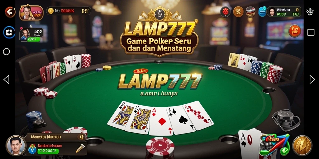 Tampilan gameplay menarik dari LAMPU777 dalam permainan Poker.