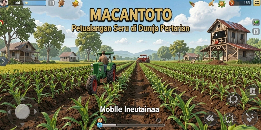 Gameplay seru dalam MACANTOTO menampilkan aktivitas bercocok tanam.