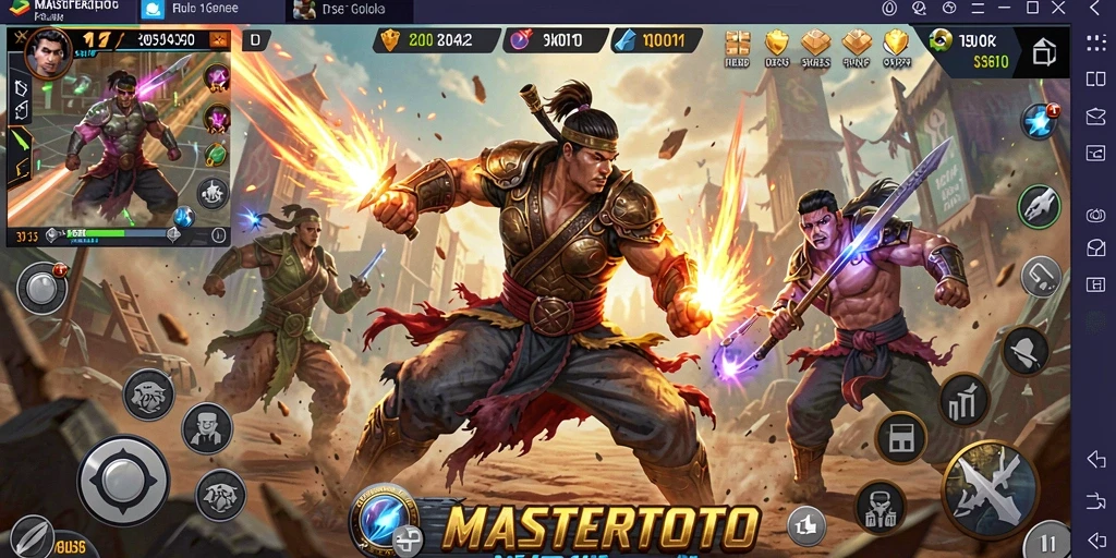 Tangkapan layar menampilkan aksi pertarungan seru di MASTERTOTO.
