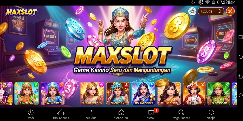 Screenshot gameplay MAXSLOT yang menampilkan berbagai permainan slot menarik.