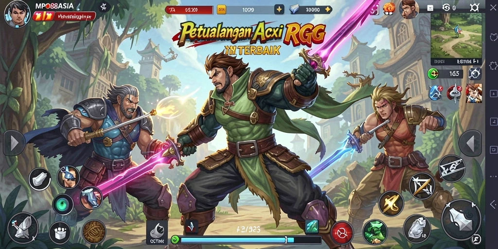 Tampilan aksi seru dalam game ARPG MPO88ASIA yang memukau.