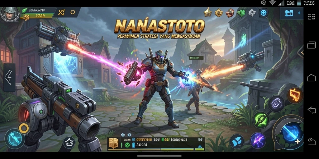 Screenshot gameplay NANASTOTO yang menampilkan aksi strategis yang seru.