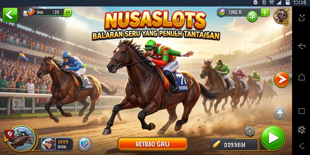Tampilan seru saat balapan di lintasan NUSASLOTS.