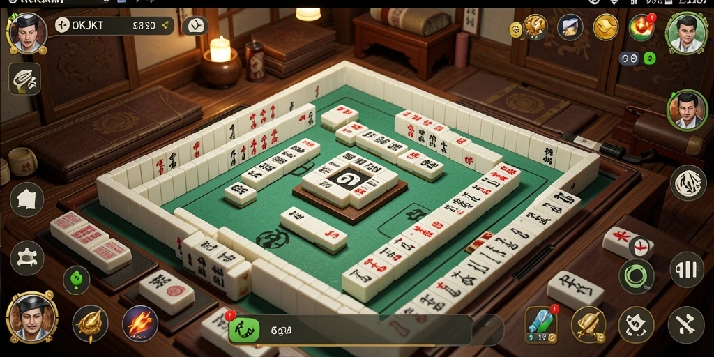 Screenshot permainan OKJKT menunjukkan keseruan bermain Mahjong.