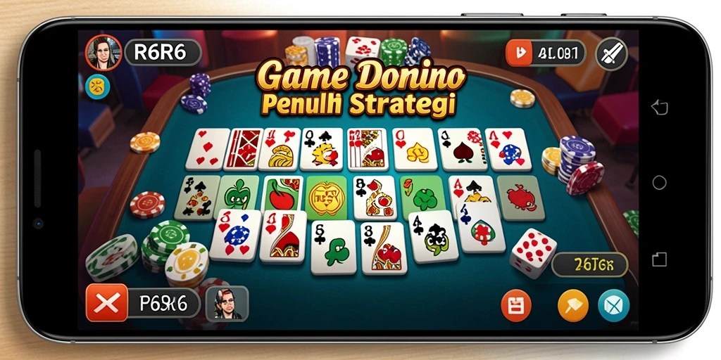 Tampilan gameplay seru dari R6R6 yang melibatkan strategi domino.