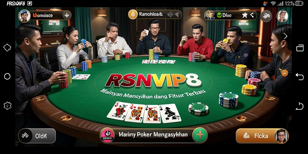Tangkapan layar gameplay menampilkan suasana kompetitif permainan Poker.