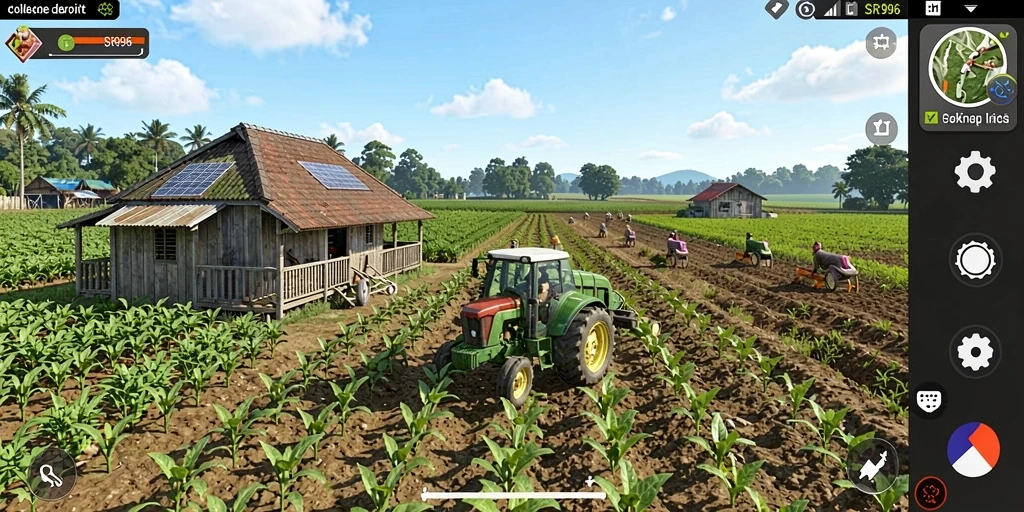 Tampilan gameplay SR996 yang imersif dalam dunia pertanian.
