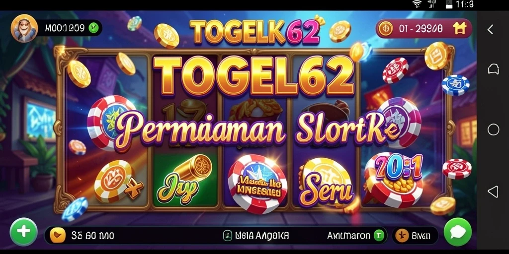 Screenshot gameplay TOGEL62 yang menunjukkan keberuntungan pemain di slot.