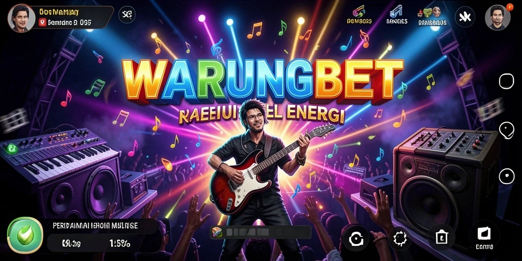 Tampilan screenshot <strong>WARUNGBET</strong> saat gameplay musik yang penuh energi.