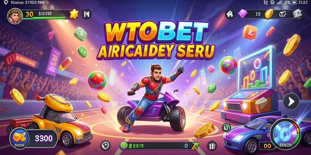 Gameplay seru WTOBET dalam suasana arcade yang menyenangkan.