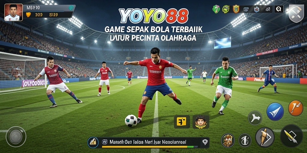 Tampilan gameplay menarik dalam game sepak bola YOYO88.
